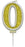 Sparkling Fizz Candle 7.5cm Gold - Number 0
