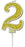 Sparkling Fizz Candle 7.5cm Gold - Number 2