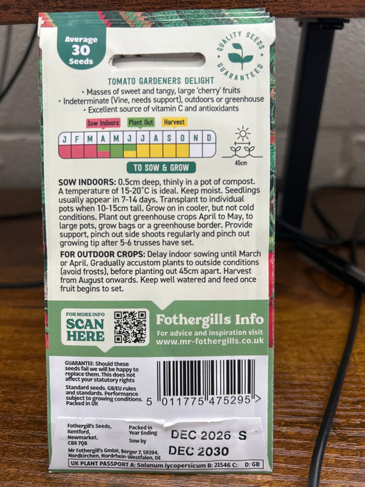 TOMATO Gardeners Delight Seeds