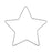 Single Flat Wire Star  Wreath Frame - 20cm Silver