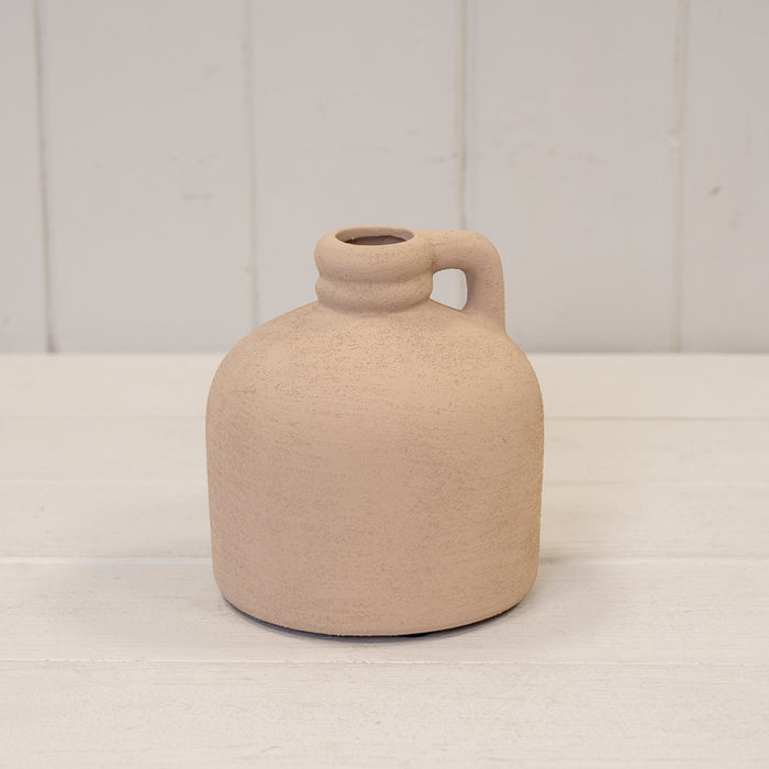 Tan Textured Small Vase - H11cm