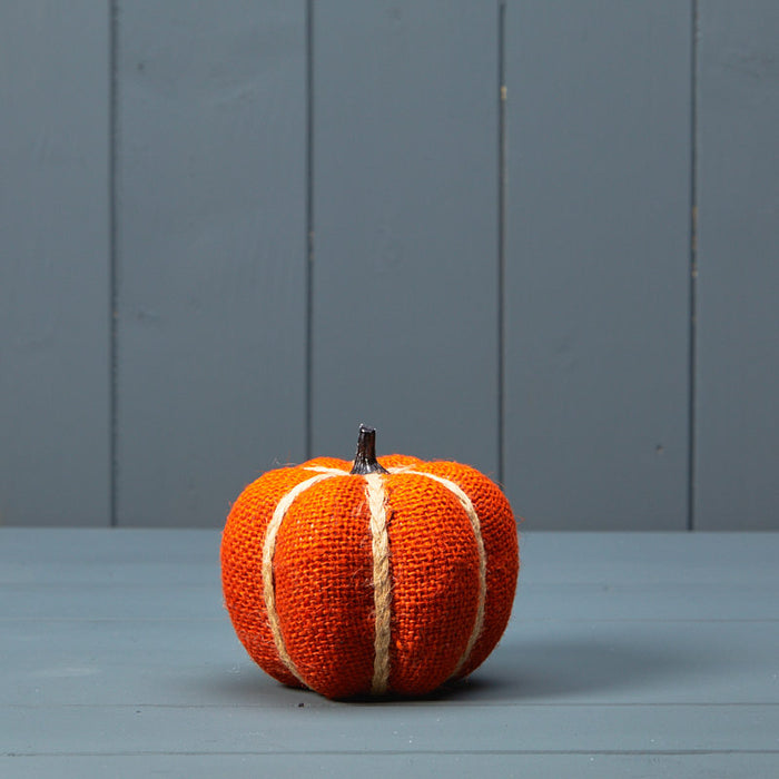 Textured Orange Fabric Pumpkin x Diameter 10cm