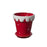 Timeless Tidings Snowy Pot - Red - H13cm