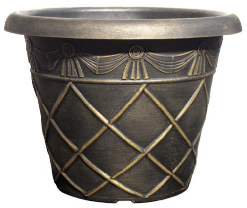 Tuscany Planter Roman Round 13.2" - Black Bronze