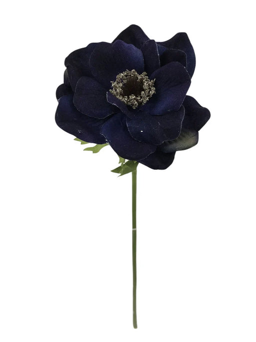Single Velvet Anemone x 42.5cm long - Blue