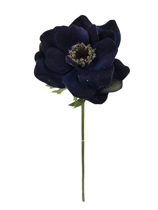Single Velvet Anemone x 42.5cm long - Blue