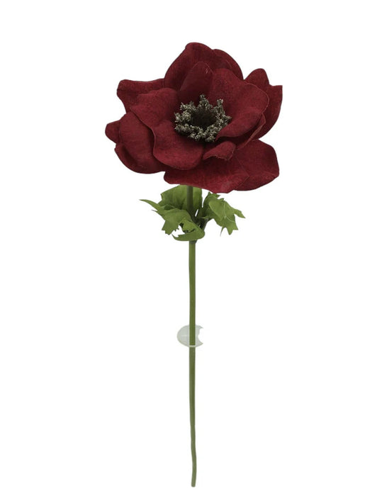 Single Velvet Anemone x 42.5cm long - Red