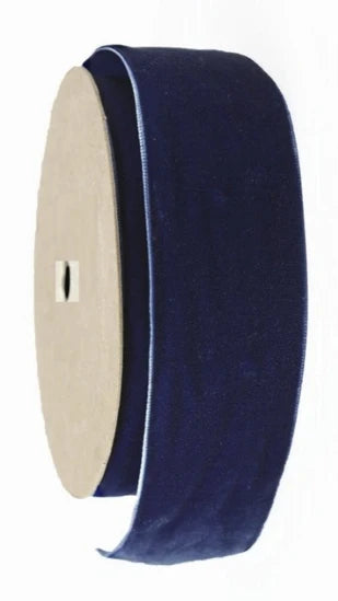 25mm Velvet Ribbon - Navy - 25mm x 10m