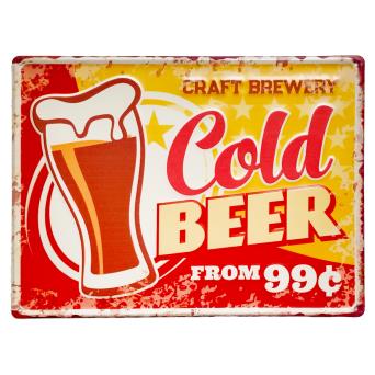 Vintage -Style Craft Beer Sign - 30 x 40cm