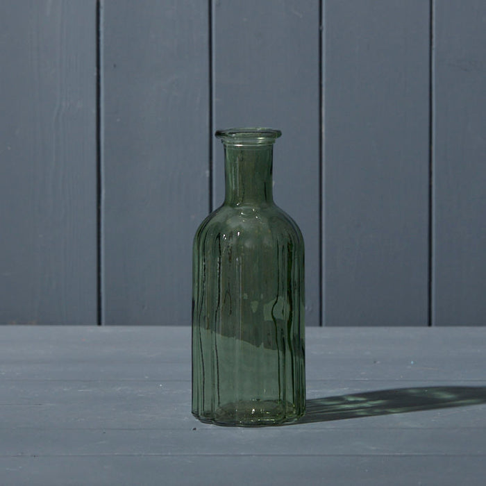 Vintage Green Glass Bottle x 19cm