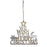 We Wish You A Merry Christmas Wooden Hanger - Natural & Gold