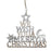 We Wish You A Merry Christmas Wooden Hanger - Natural & Silver