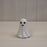 White Ceramic Ghost Decoration with LED - H10.5cm x W8.5cm