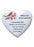 White Heart Graveside Memorial Plaque with Robin - Special Daughter