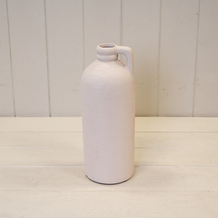 White Tall Textured Jug - H 24.3cm