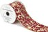 Wired Edge Luxury Gilded Filagree Burgundy/Gold Ribbon Roll - 63mm x 9.1m