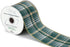 Luxury Green & Gold Metallic Tartan Wired Ribbon Roll - No.474 - 63mm x 9.1m