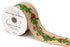 Wired Edge Christmas Red Berries & Foliage Ribbon Roll  - 63mm x 9.1m