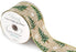 Wired Edge Christmas Snow Tree Ribbon Roll - 63mm x 9.1m