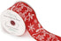 Wired Edge Metallic Red Merry Christmas Ribbon Roll - 63mm x 9.1m