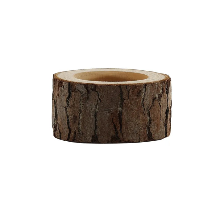 Wooden LED Tealight Candle Holder H4 x W5cm