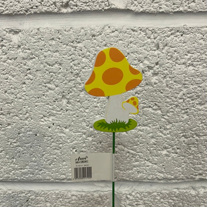 Wooden Mushroom on Stick - Colour Chosen at Random