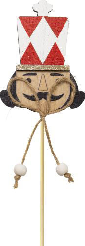 Wooden Nutcracker Christmas Pick x H15.2cm