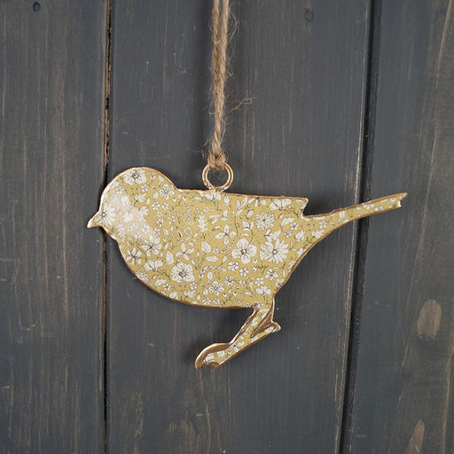 Light Green Hanging Bird Ornament x 10cm
