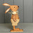 Wooden Standing Rabbit in Jute Shorts x H20.5cm
