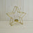 24cm Large Gold Star Candle Holder with Glass Candle Holder Insert