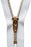 Brass Jeans Zip - 13cm - White