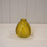 Yellow Glass Leaf Bottle -  H13cm x  W12cm 