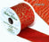 Satin Wired Edge Red Ribbon with Gold Glitter Filigree 10yds x 63mm