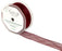 32mm Burgundy Wired Edge Chiffon Ribbon Roll x 20m