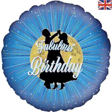 18" Foil  Holographic Balloon - Fabulous Birthday
