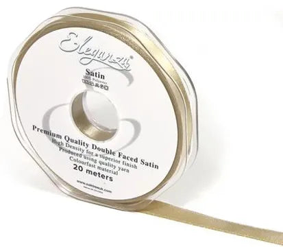 Double Faced Satin Ribbon - Taupe - 10mm x 20m