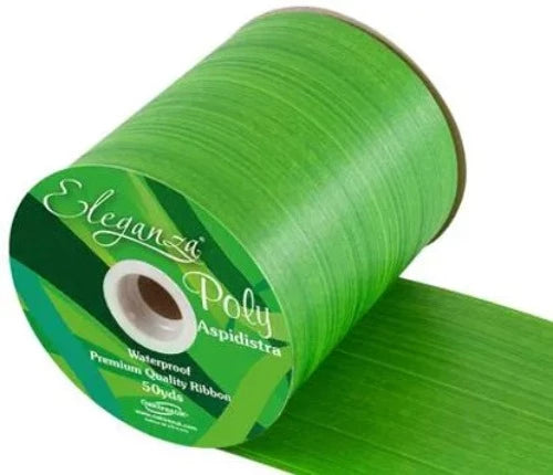 Poly Ribbon Aspidistra 100mm x 50yds Daffodil