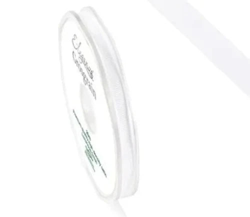 Premium Grosgrain Ribbon 6mm x 20m - White