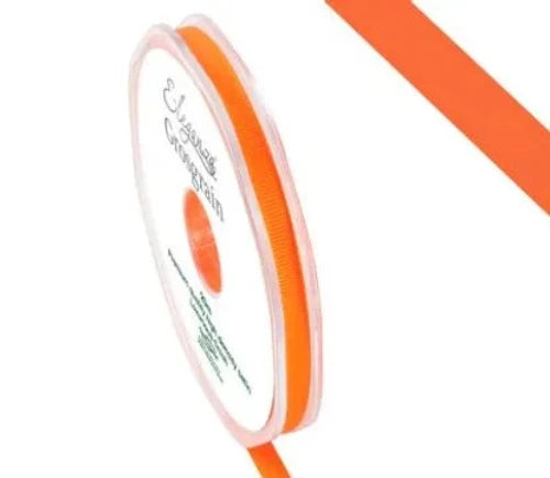 Premium Grosgrain Ribbon 6mm x 20m - Orange