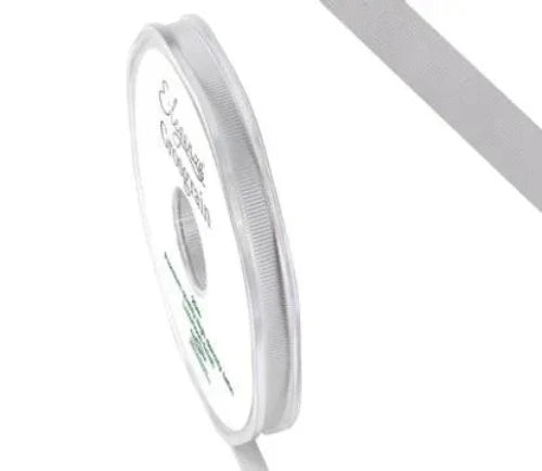 Premium Grosgrain Ribbon 6mm x 20m - Silver