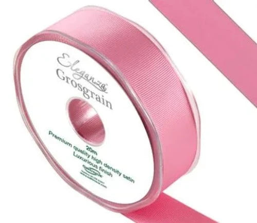Premium Grosgrain Ribbon 25mm x 20m - Classic Pink