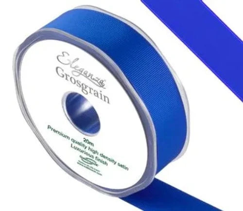 Premium Grosgrain Ribbon 25mm x 20m - Royal Blue