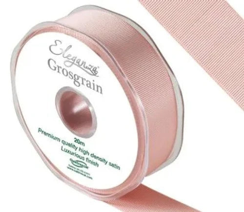 Premium Grosgrain Ribbon 25mm x 20m - Rose Gold