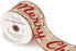 Wired Edge Glamorous Red Sparkle Merry Christmas Ribbon Roll - 63mm x 9.1m
