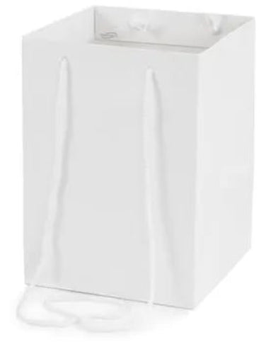 Flower Bag With Rope Handle x 10 - White