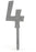 Acrylic Sparkling Fizz Silver Cake Topper No.4