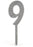 Acrylic Sparkling Fizz Silver Cake Topper No.9