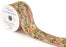 Wired Edge Natural Burlap Ribbon 63mm x 9.1m -  Sliced Fruit 