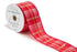 Wired Edge Luxury Tartan Red Gold Metallic 63mm x 9.1m