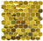 Sequin Wall Panel Hexagons 30cm x 30cm Metallic Light Gold (80 Hexagons)